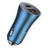 Φορτιστής Αυτοκινήτου Baseus Contactor Pro USB+USB-C με καλώδιο Lightning QC4.0+, PD, SCP, 40W 1m Μπλέ