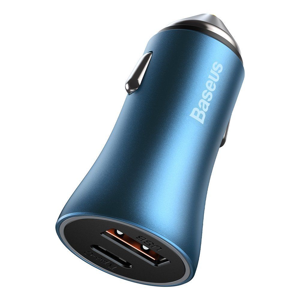 Φορτιστής Αυτοκινήτου Baseus Contactor Pro USB+USB-C με καλώδιο Lightning QC4.0+, PD, SCP, 40W 1m Μπλέ