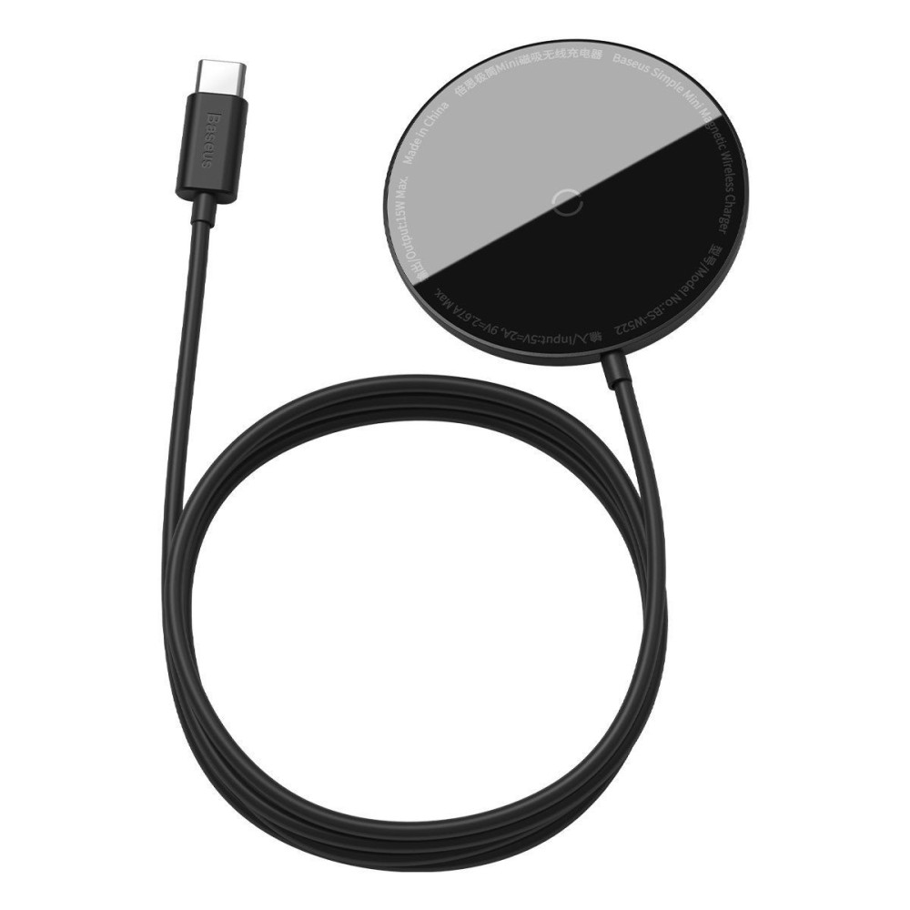 Ασύρματος Φορτιστής Baseus Mini 15W Qi Magsafe Μαύρο