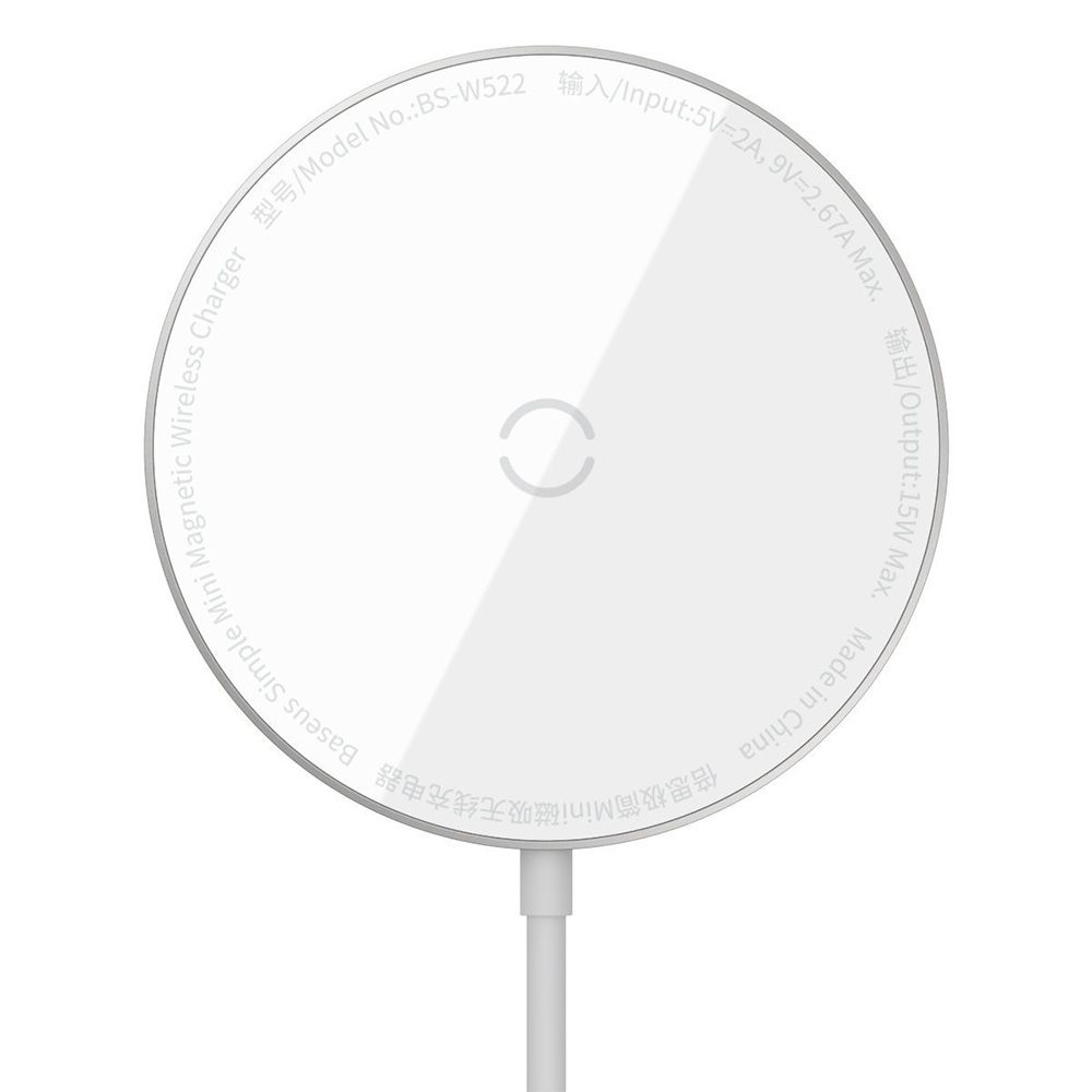 Ασύρματος Φορτιστής Baseus Mini 15W Qi Magsafe Λευκό