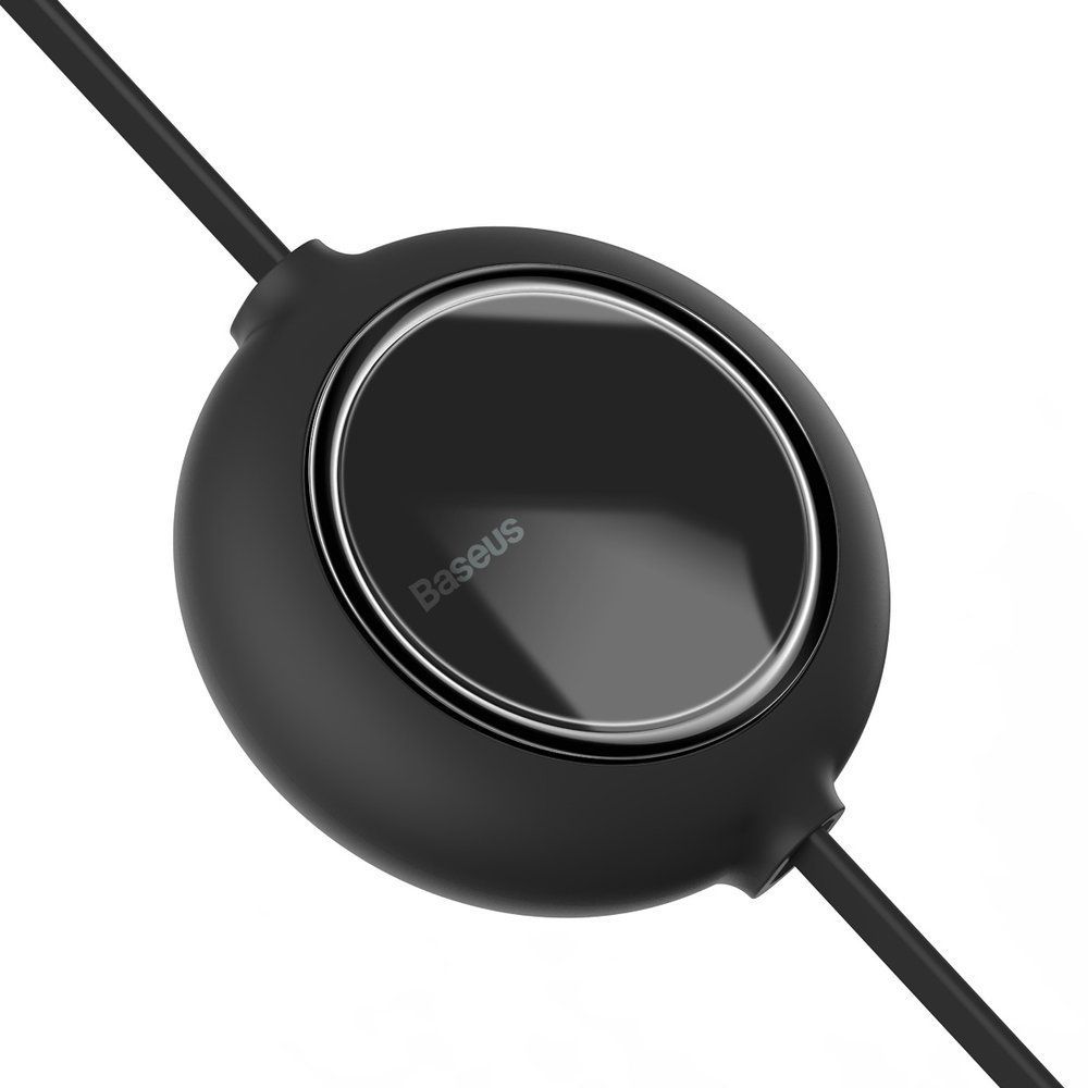 Baseus Bright Mirror flat Retractable 3in1 USB σε Type-C/Lightning/Mirco USB 1.2m 3,5A Μαύρο