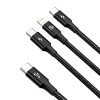 Baseus Rapid Series USB to Lightning Type-C micro USB Cable 1.5m 20W Μαύρο