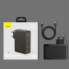 Φορτιστής Baseus GaN2 Pro Quick Charger 2xUSB+2xUSB-C 100W με καλώδιο Type-C Μαύρο
