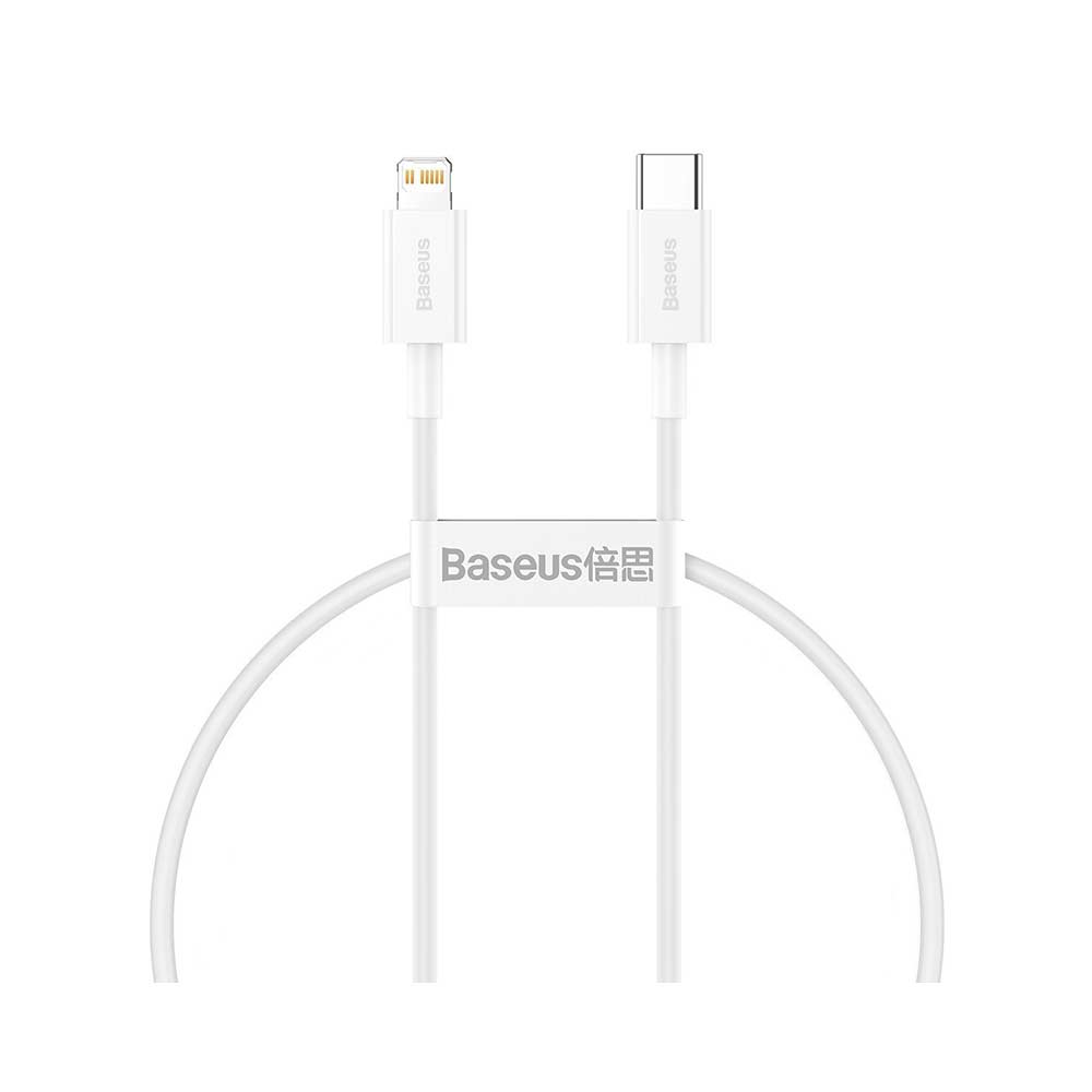 Καλώδιο Baseus USB Typ C - Lightning 20W Fast Charge 0.25 μέτρα Λευκό