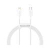 Καλώδιο Baseus USB Typ C - Lightning 20W Fast Charge 1 μέτρο Λευκό