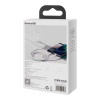 Καλώδιο 3σε1 Baseus Superios Series USB σε Micro USB / USB-C / Lightning, 3.5A 1.5m Λευκό