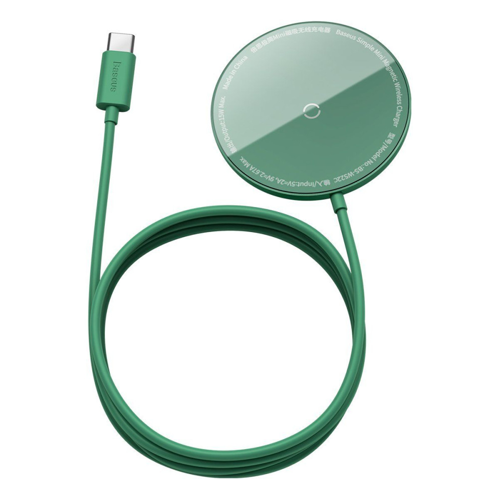 Ασύρματος Φορτιστής Baseus Mini 15W Qi Magsafe Πράσινο