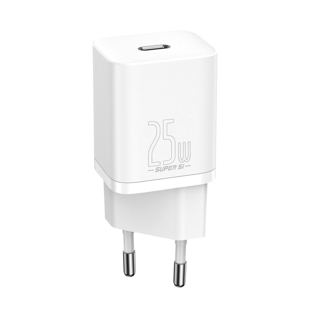 Φορτιστής Baseus Super Si Quick Charger 1C 25W καλώδιο Type C 1m Λευκό