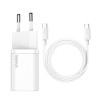 Φορτιστής Baseus Super Si Quick Charger 1C 25W καλώδιο Type C 1m Λευκό