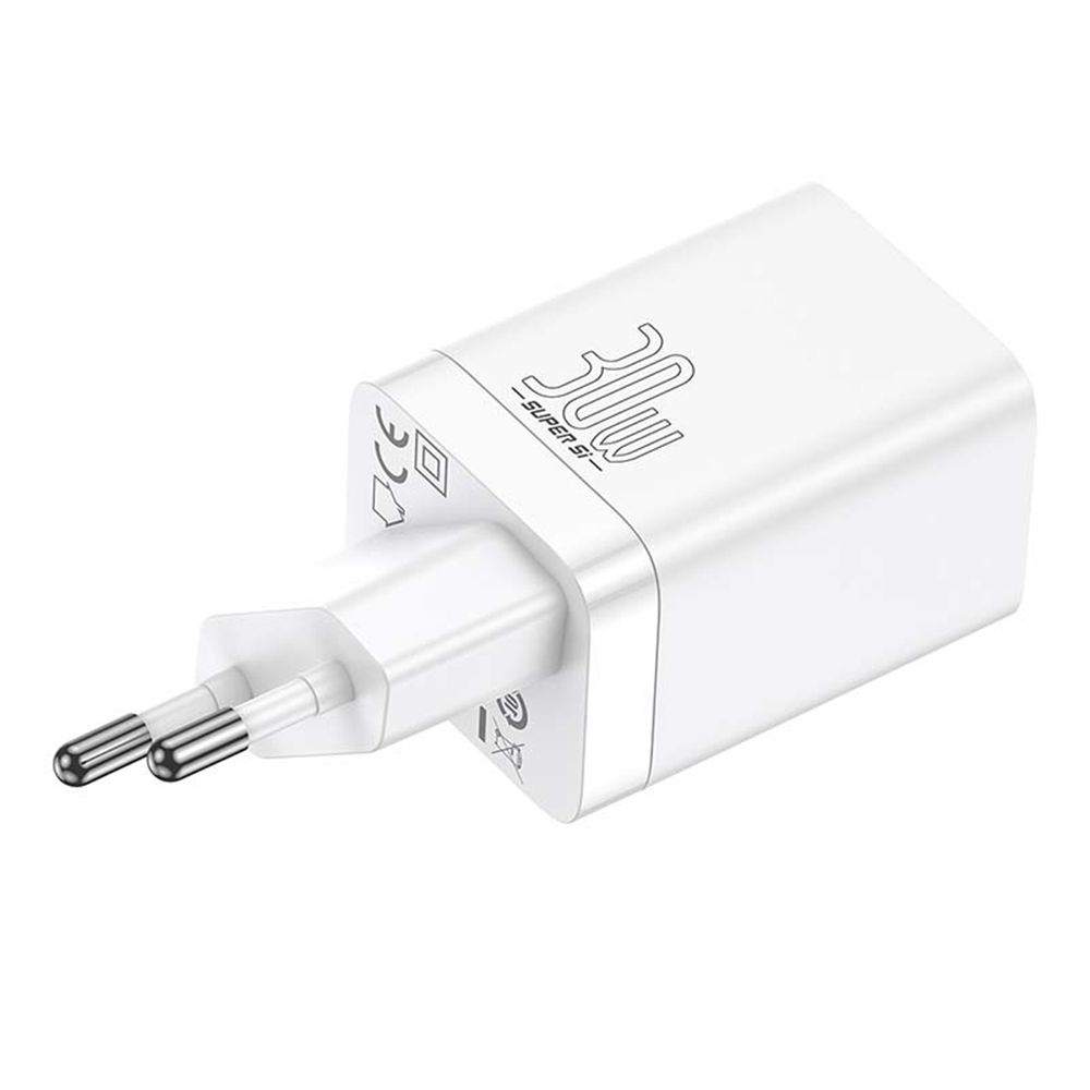 Φορτιστής Baseus Super Si Pro USB / Type C 30W PD Quick Charge 3.0 Λευκό