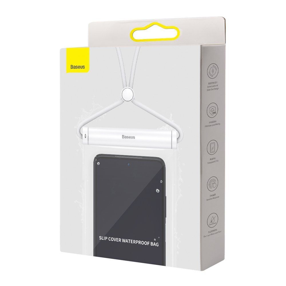 Αδιάβροχη Θήκη Κινητού Baseus Cylinder Slide-cover waterproof έως 7.2" Λευκό