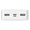 Powerbank Baseus Bipow 20000mAh, με 2 Θύρες USB-A και Θύρα USB-C, 15W PD Λευκό
