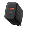 Φορτιστής Baseus Compact Quick Charger 20W Type C & USB-A Μαύρο