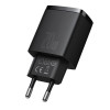 Φορτιστής Baseus Compact Quick Charger 20W Type C & USB-A Μαύρο