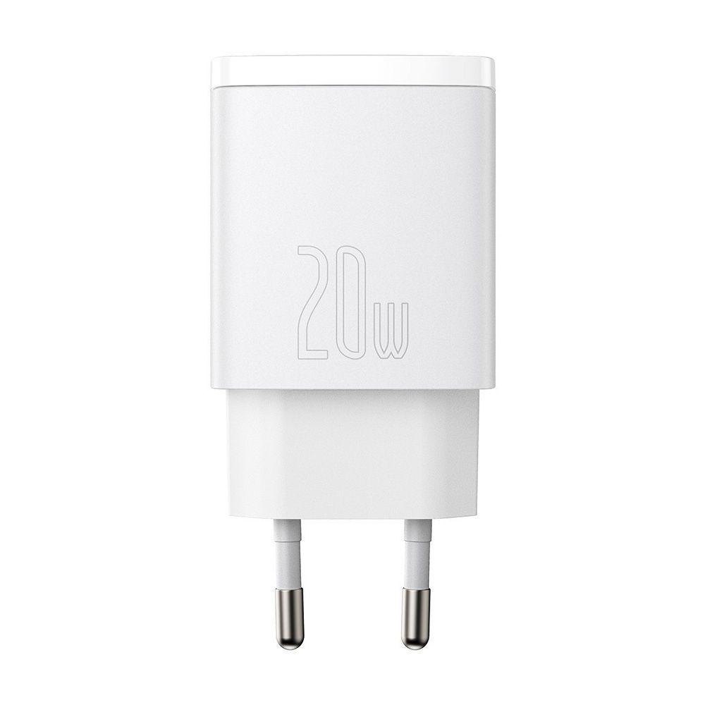 Φορτιστής Baseus Compact Quick Charger 20W Type C & USB-A Λευκό