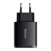 Φορτιστής Baseus Type C/2x USB PD Quick Charge,30W, 3A Μαύρο