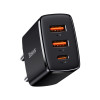 Φορτιστής Baseus Type C/2x USB PD Quick Charge,30W, 3A Μαύρο
