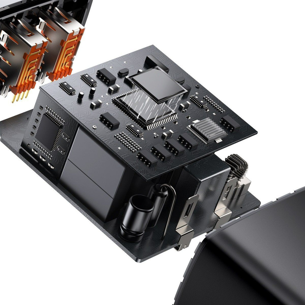 Φορτιστής Baseus Type C/2x USB PD Quick Charge,30W, 3A Μαύρο