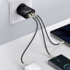 Φορτιστής Baseus Type C/2x USB PD Quick Charge,30W, 3A Μαύρο