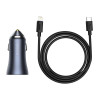 Φορτιστής Αυτοκινήτου Baseus Contactor Pro USB+USB-C με καλώδιο Lightning QC4.0+, PD, SCP, 40W 1m Σκούρο Γκρι