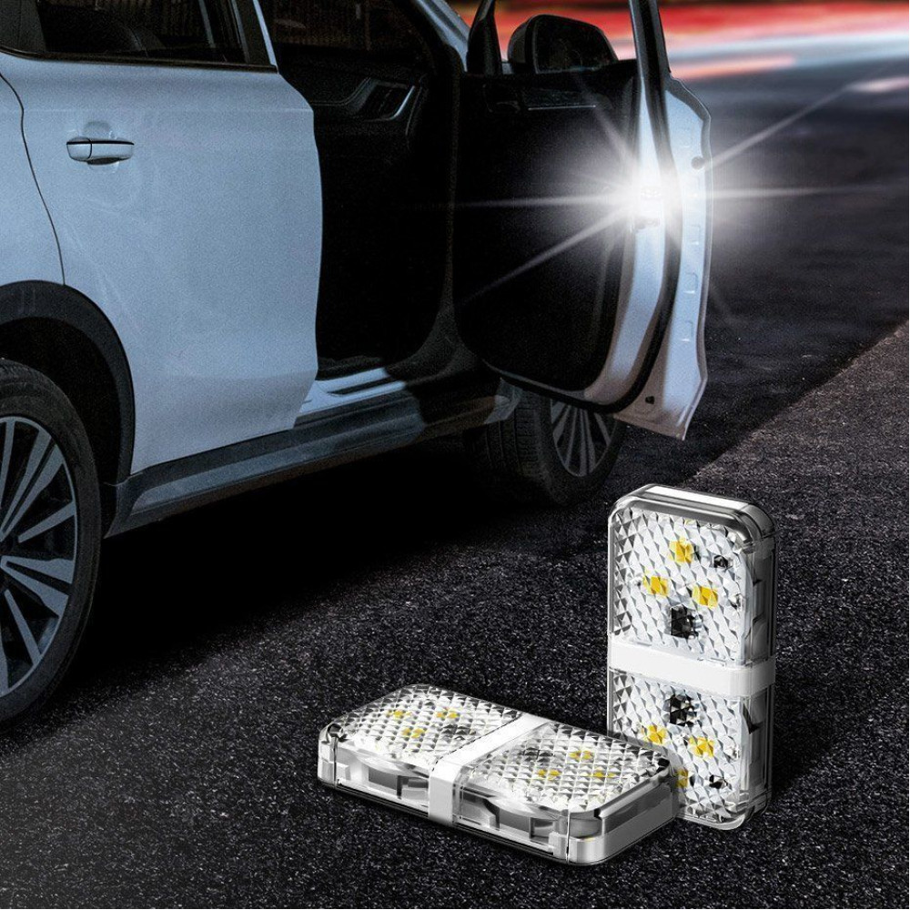 BASEUS LED Προειδοποίησης Ανοιχτής Πόρτας Αυτοκινήτου 2τμχ Μαύρο