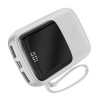 Baseus Qpow Power Bank 10000mAh 15W με Καλώδιο Lightning Λευκό