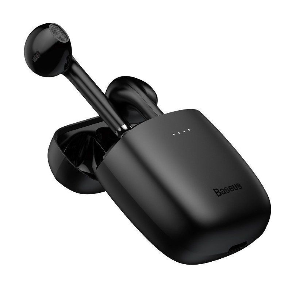 Baseus Encok W04 Pro wireless earphone Bluetooth 5.0 Μαύρο