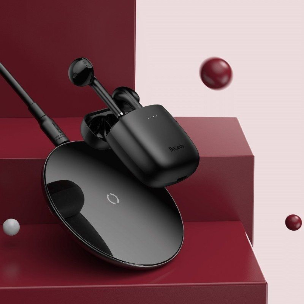 Baseus Encok W04 Pro wireless earphone Bluetooth 5.0 Μαύρο