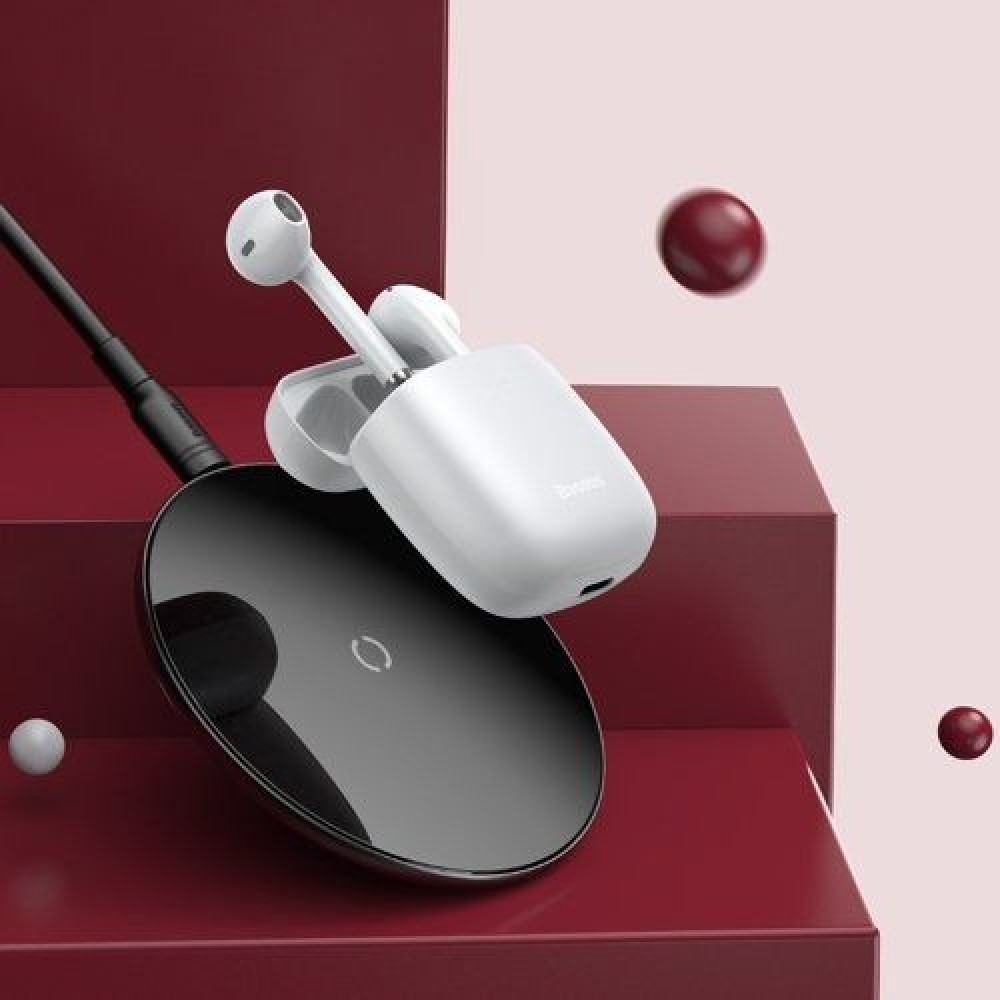Baseus Encok W04 Pro wireless earphone Bluetooth 5.0 Λευκό