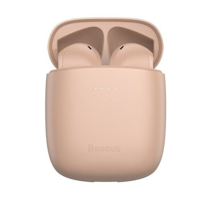 Baseus Encok W04 Pro wireless earphone Bluetooth 5.0 Ροζ Χρυσό