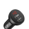 Φορτιστής Αυτοκινήτου Baseus Digital Display Dual USB 4.8A 24W Γκρι