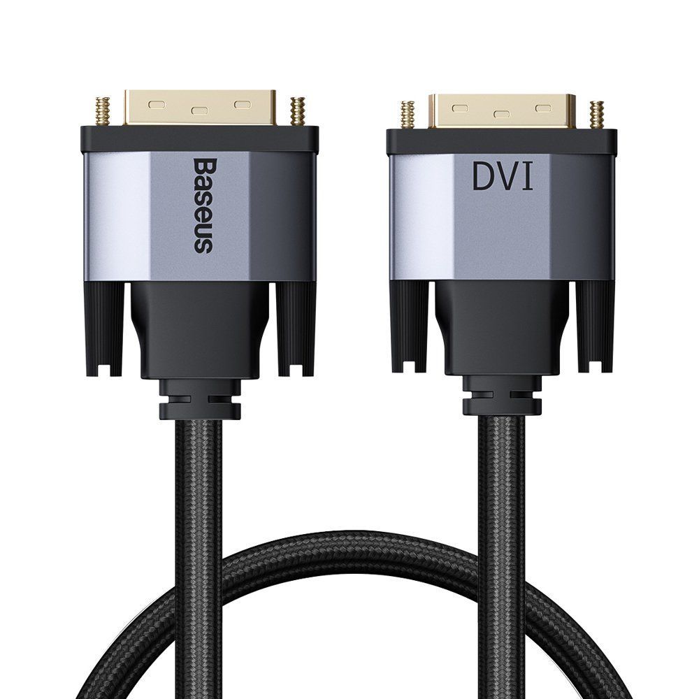 Baseus Cable DVI-D male - DVI-D male 1m Γκρι