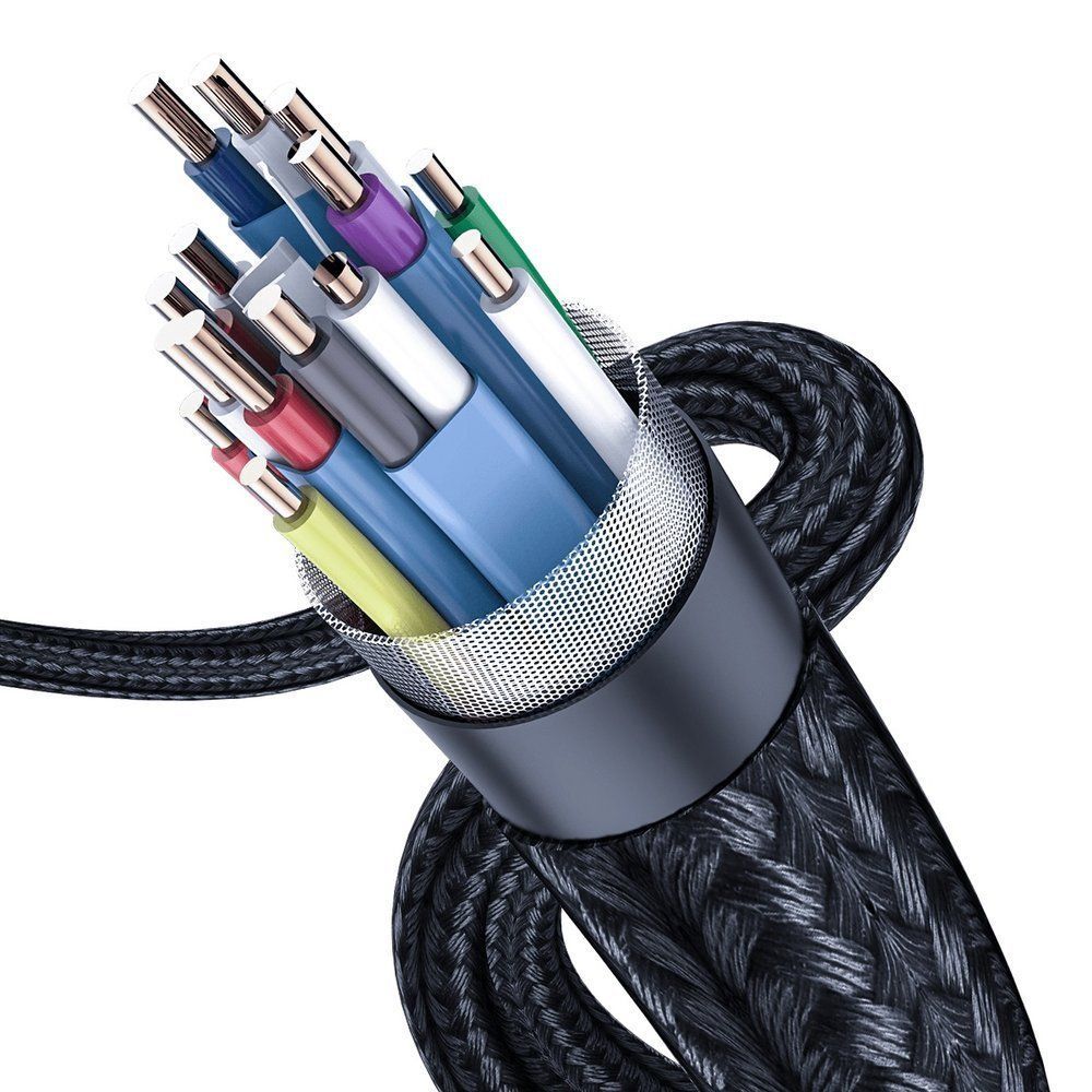 Baseus Cable DVI-D male - DVI-D male 2m Γκρι