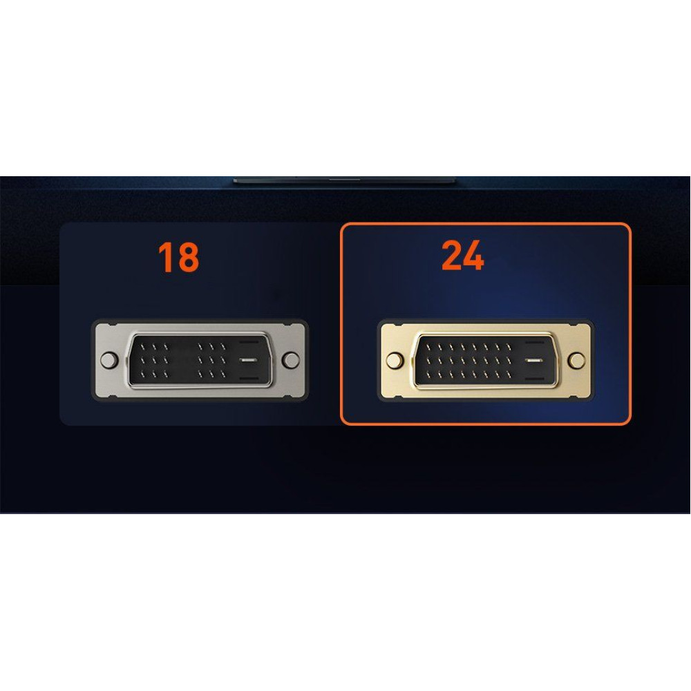 Baseus Cable DVI-D male - DVI-D male 2m Γκρι
