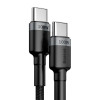 Καλώδιο Baseus Cafule Braided USB-C PD / USB-C PD PD2.0 100W 20V 5A QC3.0 2M Μαύρο / Γκρι