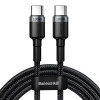 Καλώδιο Baseus Cafule Braided USB-C PD / USB-C PD PD2.0 100W 20V 5A QC3.0 2M Μαύρο / Γκρι