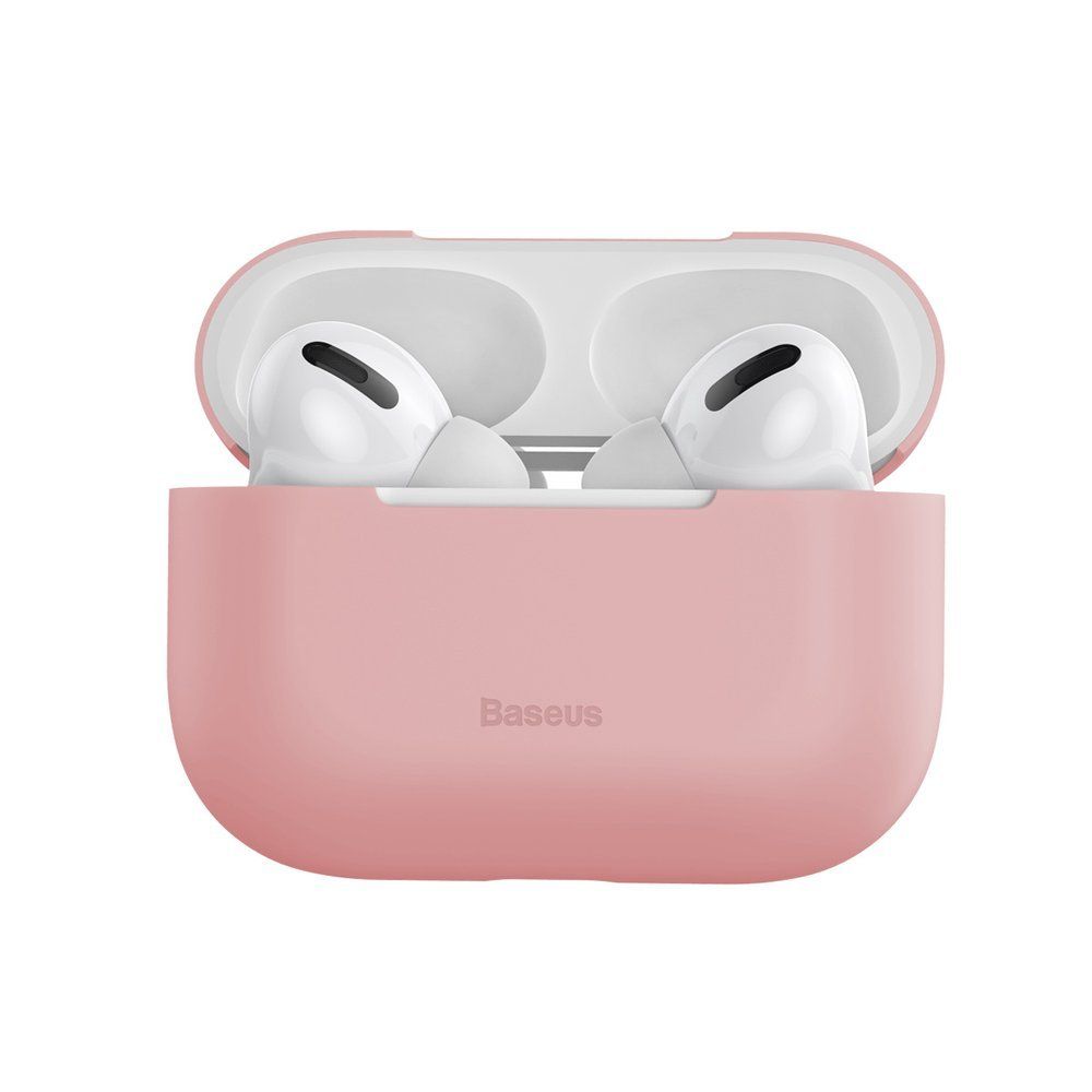 Θήκη Σιλικόνης Silica Gel Protector για Apple Airpods Pro Baseus Ροζ