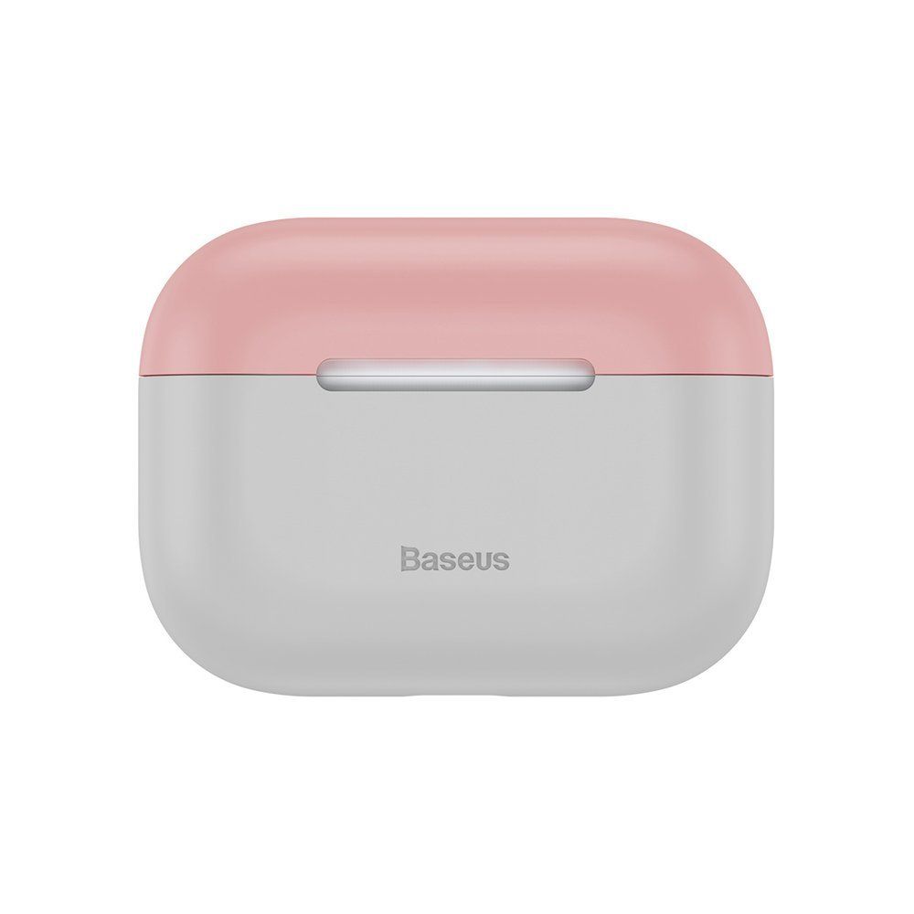 Θήκη Σιλικόνης Silica Gel Protector για Apple Airpods Pro Baseus Ροζ / Γκρι