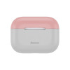 Θήκη Σιλικόνης Silica Gel Protector για Apple Airpods Pro Baseus Ροζ / Γκρι