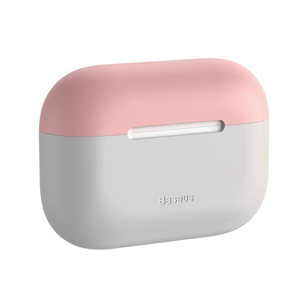 Θήκη Σιλικόνης Silica Gel Protector για Apple Airpods Pro Baseus Ροζ / Γκρι