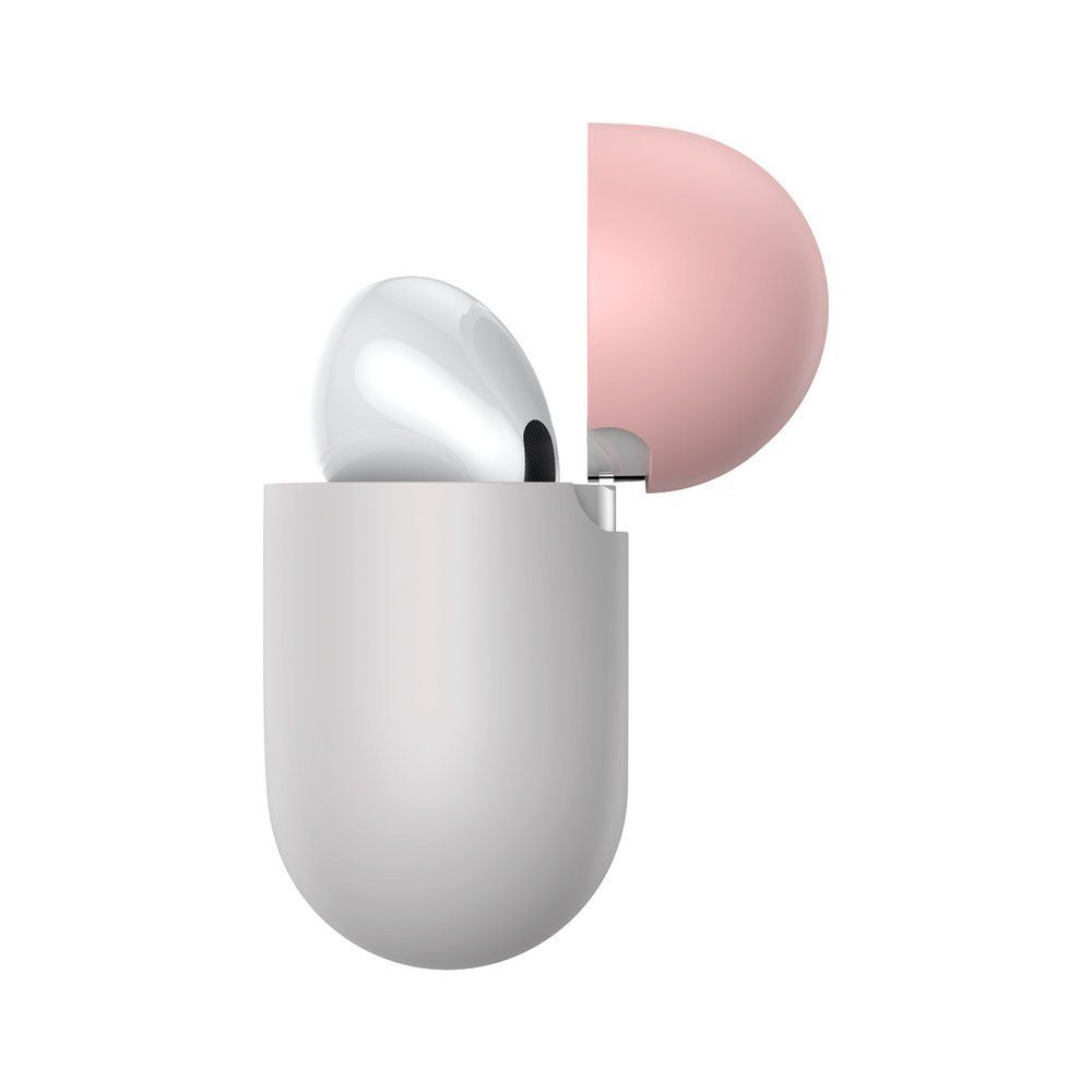 Θήκη Σιλικόνης Silica Gel Protector για Apple Airpods Pro Baseus Ροζ / Γκρι