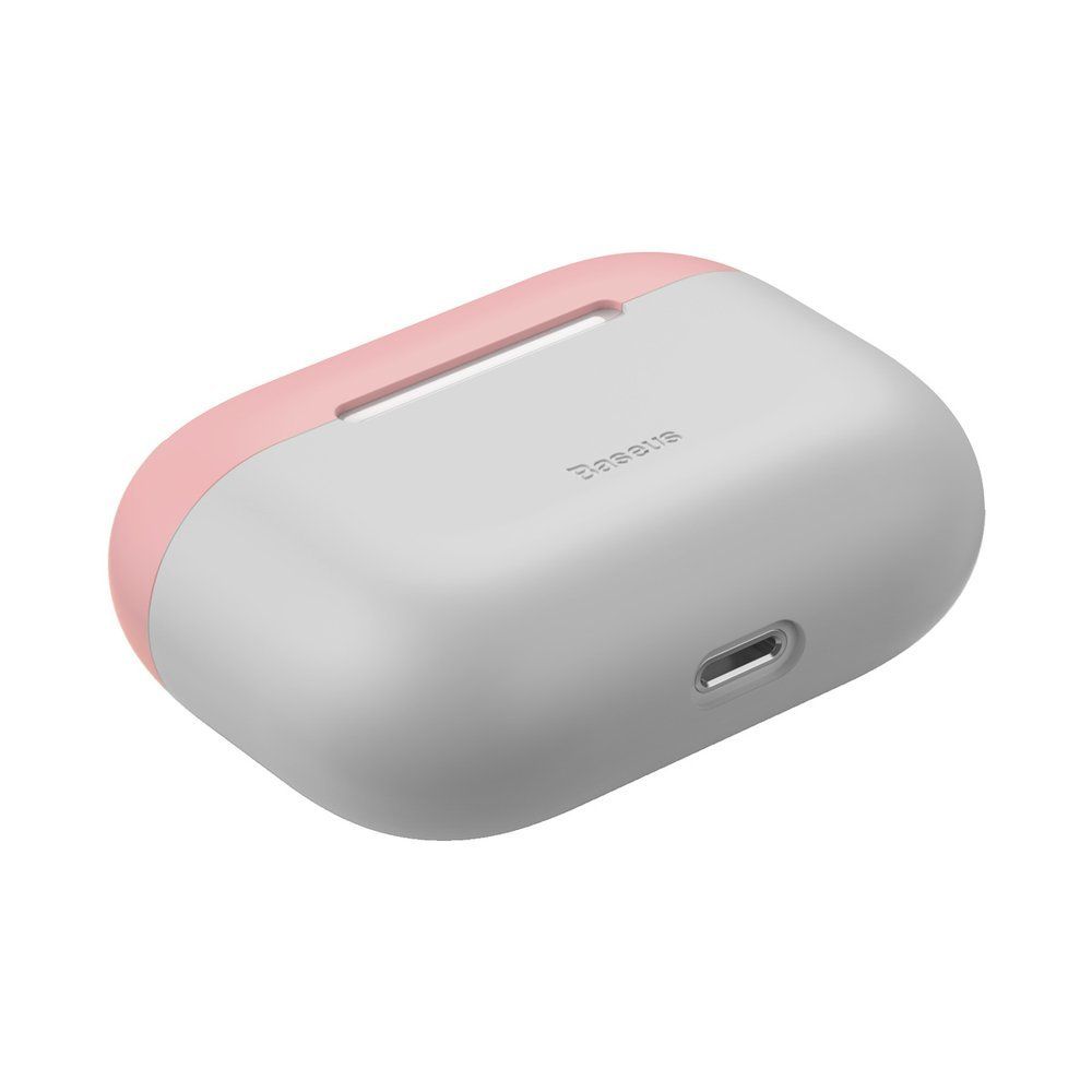 Θήκη Σιλικόνης Silica Gel Protector για Apple Airpods Pro Baseus Ροζ / Γκρι