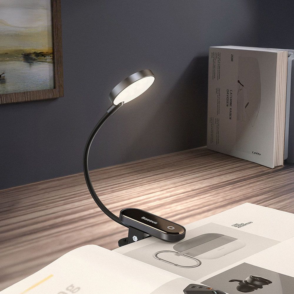 Baseus Mini Φωτάκι LED με Clip Μαύρο