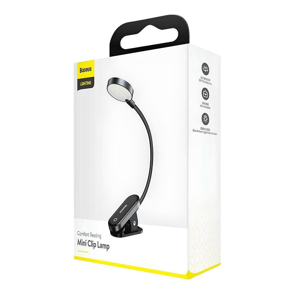 Baseus Mini Φωτάκι LED με Clip Μαύρο