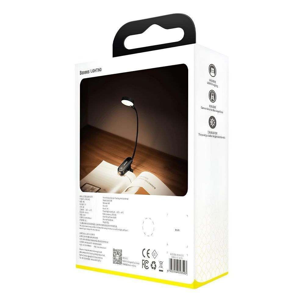 Baseus Mini Φωτάκι LED με Clip Μαύρο