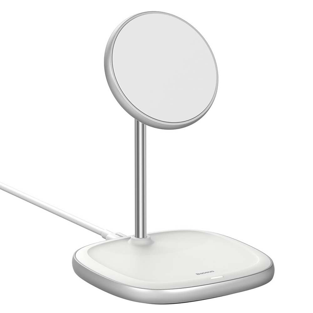 Ασύρματος Φορτιστής Qi Baseus & Stand (Συμβατό με Magsafe) Λευκό