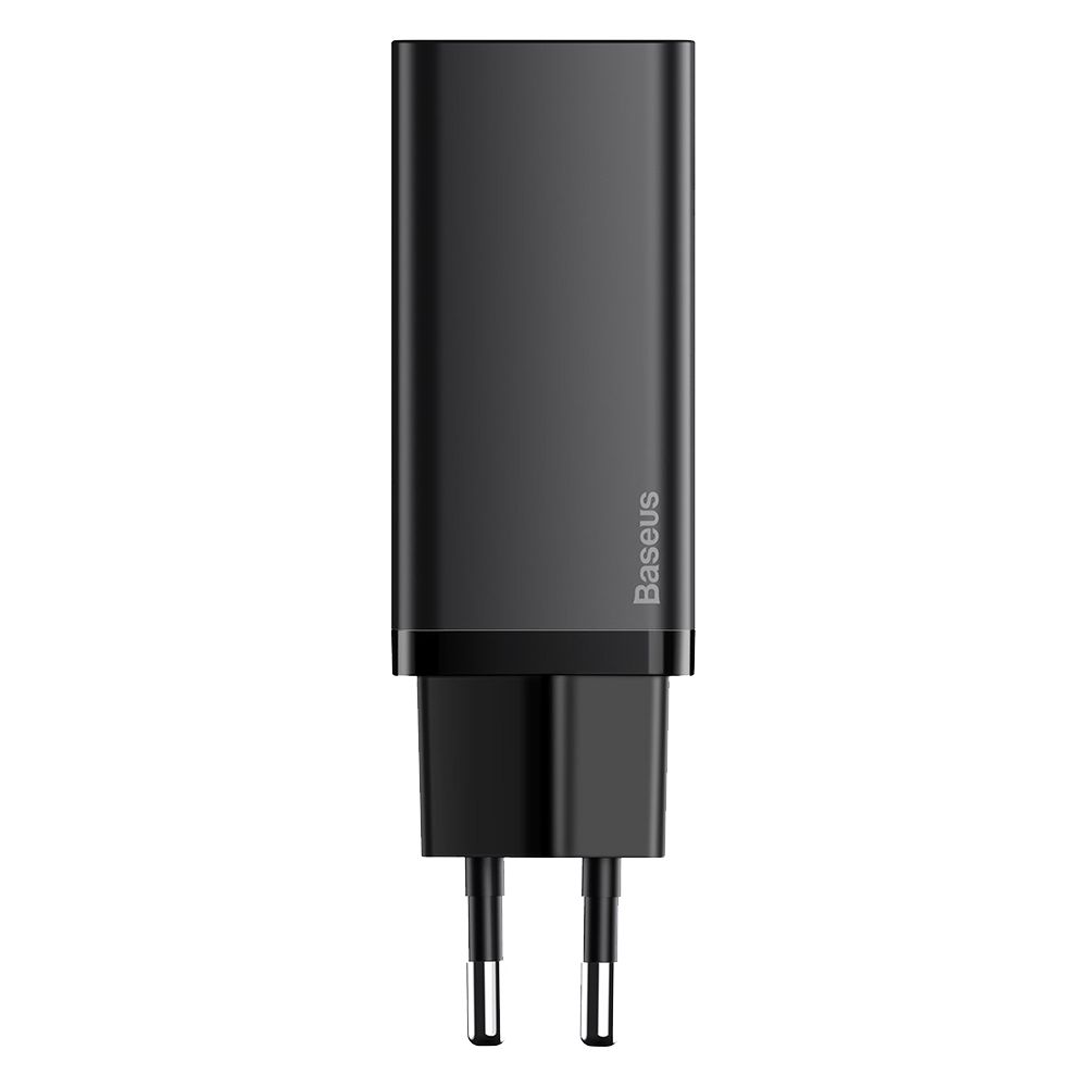 Φορτιστής Baseus GaN2 Lite Travel Charger USB+USB-C 65W PD QC 3.0 Μαύρο