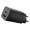 Φορτιστής Baseus GaN2 Lite Travel Charger USB+USB-C 65W PD QC 3.0 Μαύρο