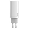 Φορτιστής Baseus GaN2 Lite Travel Charger USB+USB-C 65W PD QC 3.0 Λευκό