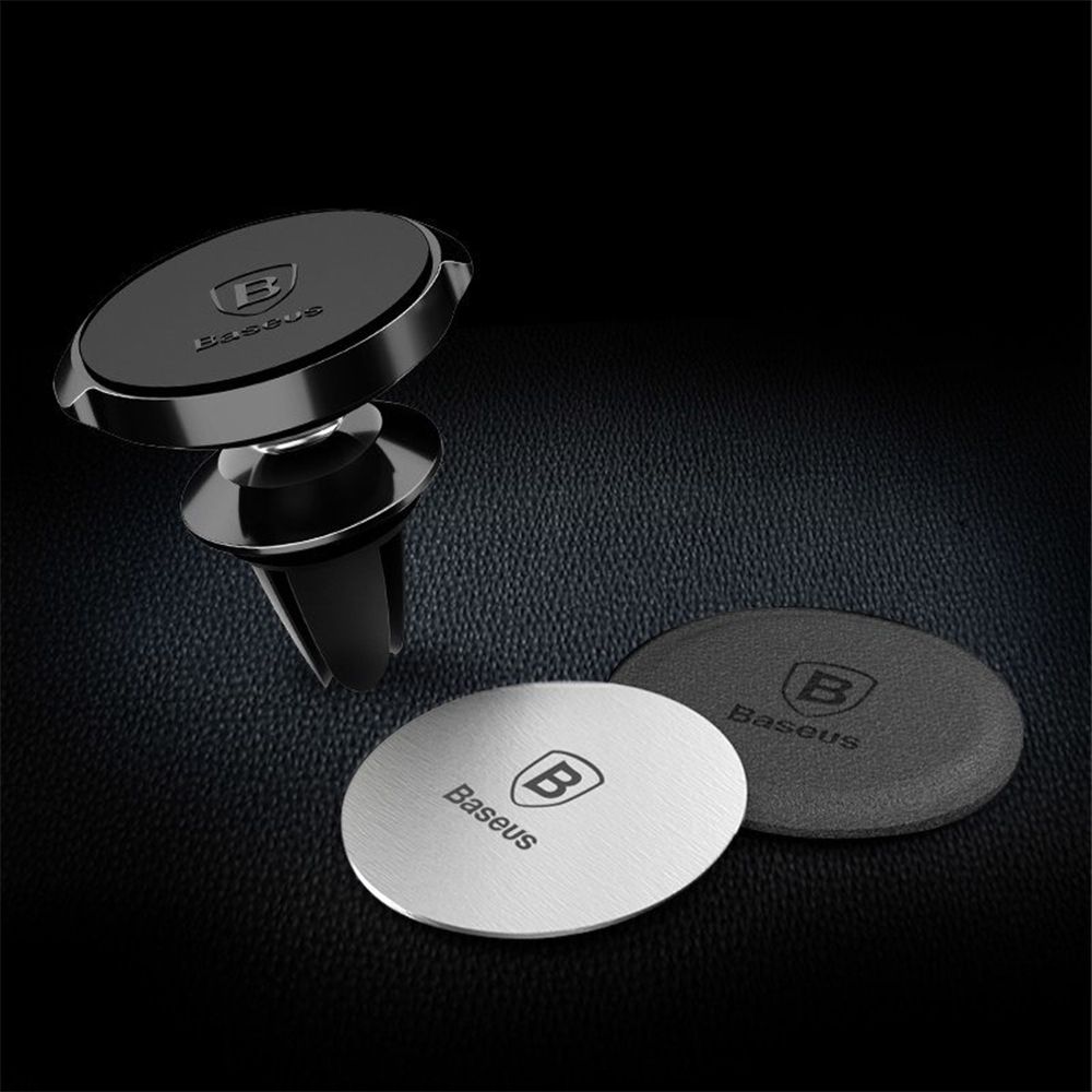 Ανταλλακτικά Μαγνητικής βάσης Baseus Magnet Iron Suit kit 2pcs Μαύρο / Ασημί